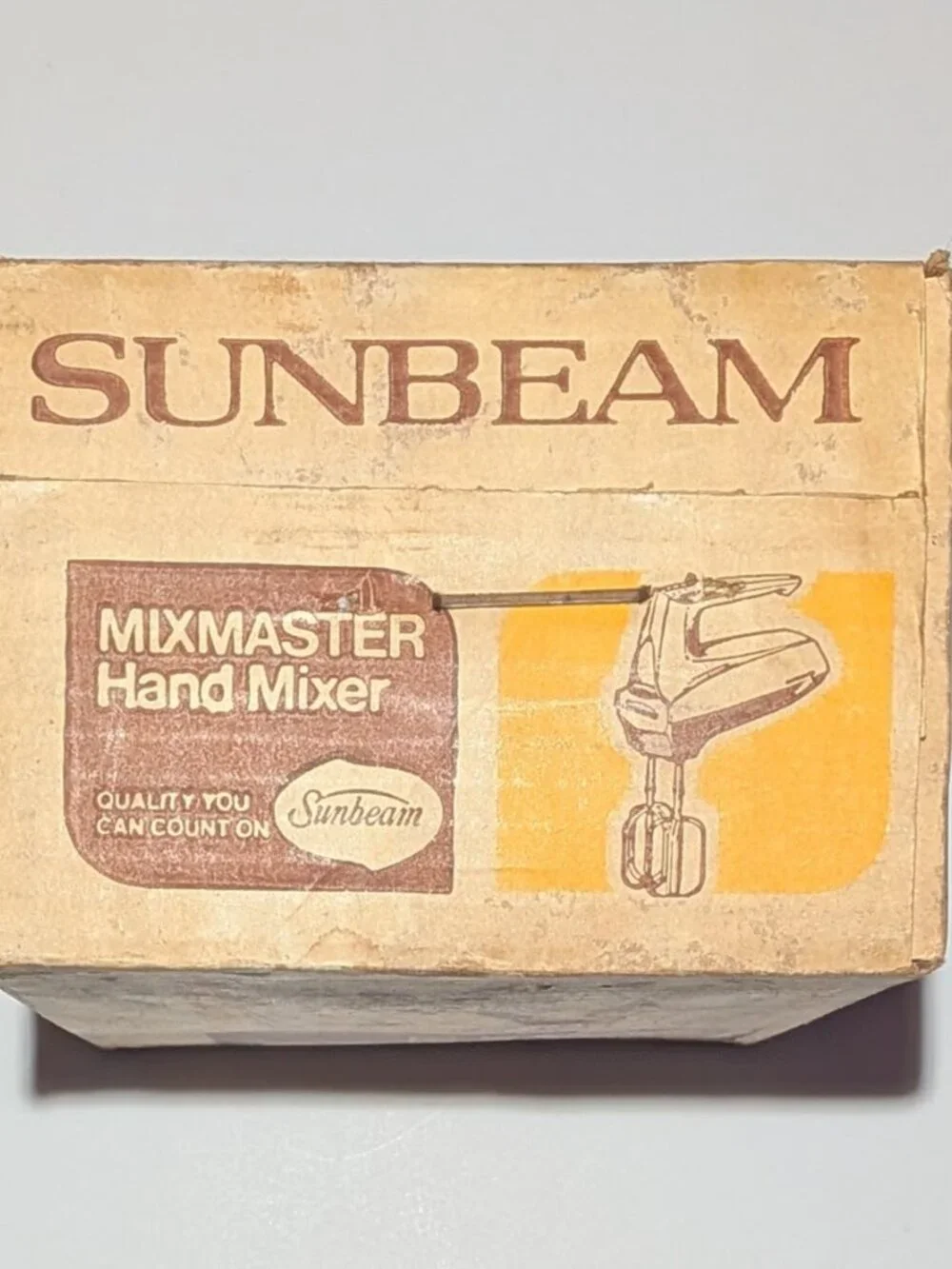 Vintage Sunbeam Mixmaster Hand Mixer 3-Speed White NIB New Old Stock 1970s Retro